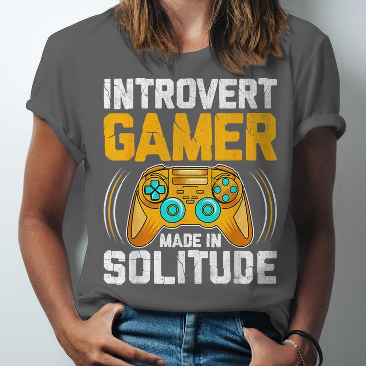 Introvert Gamer Video Games Anti Social Team Player Unisex Jersey T-Shirt