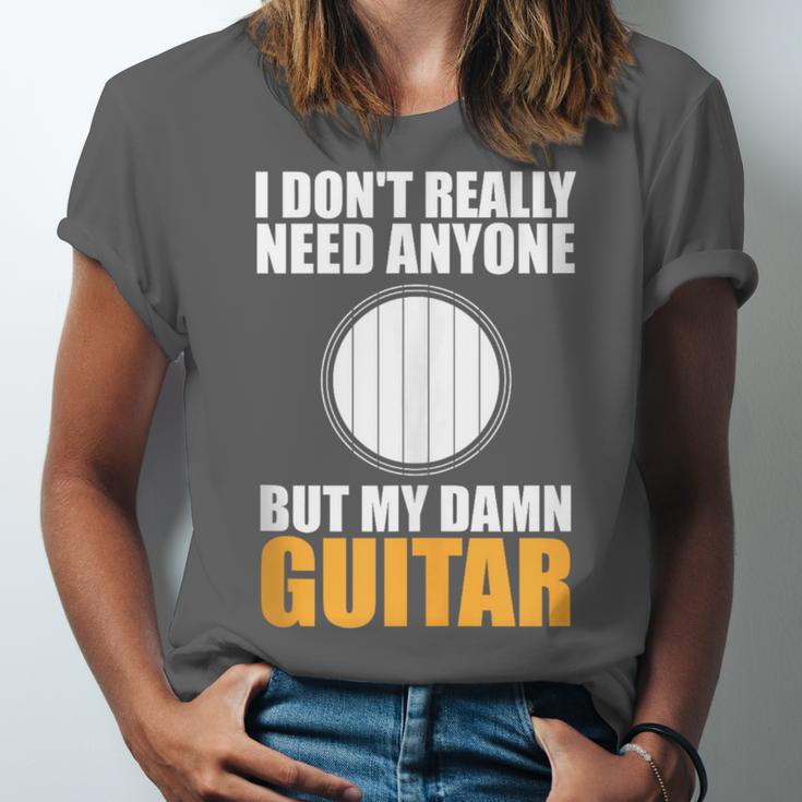 Introvert Guitarist Only Need Guitar Enjoy Acoustic Music Unisex Jersey T-Shirt