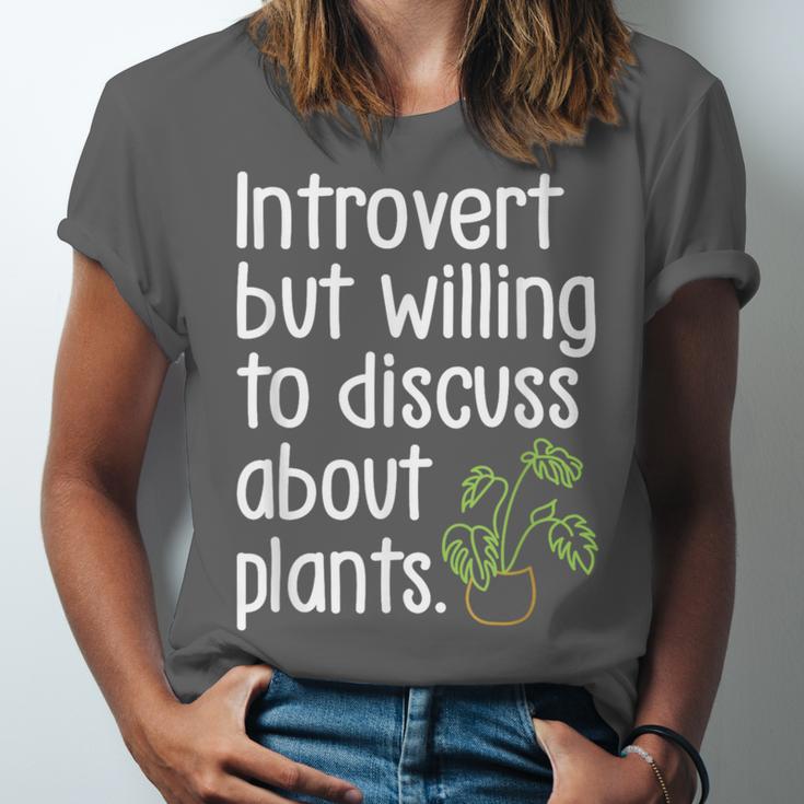 Introvert Humorous Plant Lover Gardening Unisex Jersey T-Shirt Introvert Humorous Plant Lover Gardening Unisex Jersey T-Shirt