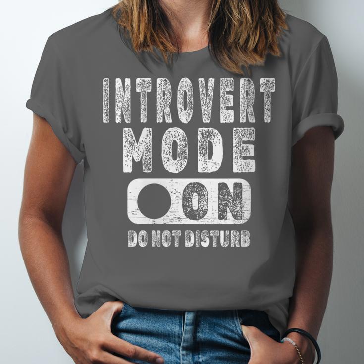 Introvert Mode On Introverted Person Joke Unisex Jersey T-Shirt Introvert Mode On Introverted Person Joke Unisex Jersey T-Shirt