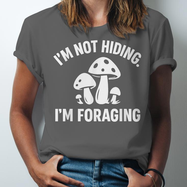 Introvert Mushroom Forager Humor Unisex Jersey T-Shirt Introvert Mushroom Forager Humor Unisex Jersey T-Shirt