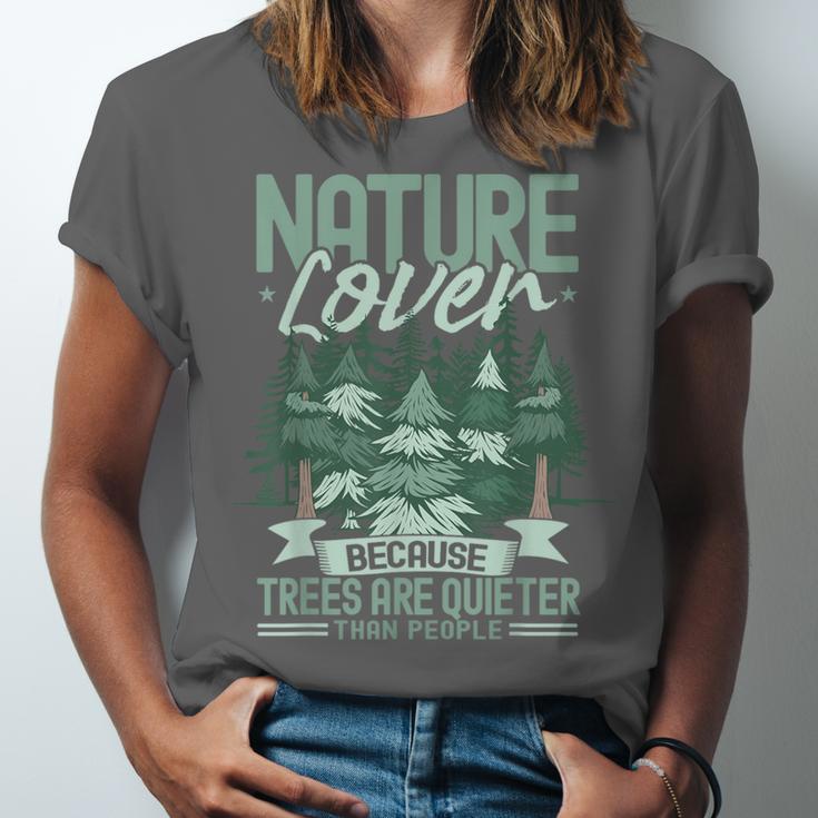 Introvert Nature Lover Introverted Forest Lover & Tree Unisex Jersey T-Shirt
