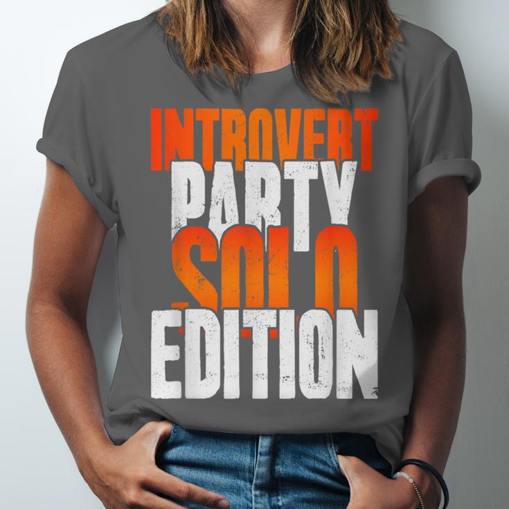 Introvert Party Solo Edition Sarcastic People Hater Unisex Jersey T-Shirt Introvert Party Solo Edition Sarcastic People Hater Unisex Jersey T-Shirt