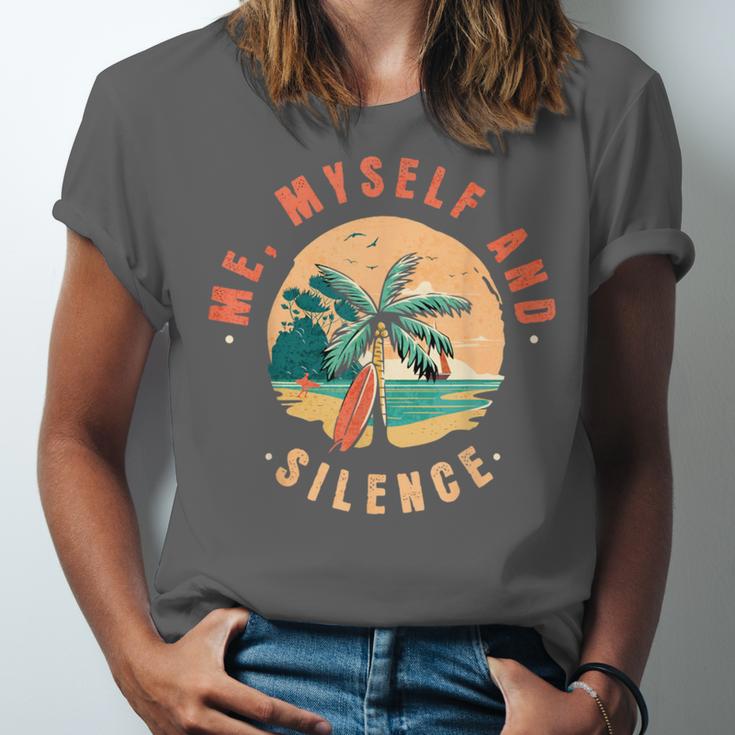 Introvert Relaxation Me Myself And Silence Summer Vacation Men Women Unisex Jersey T-Shirt