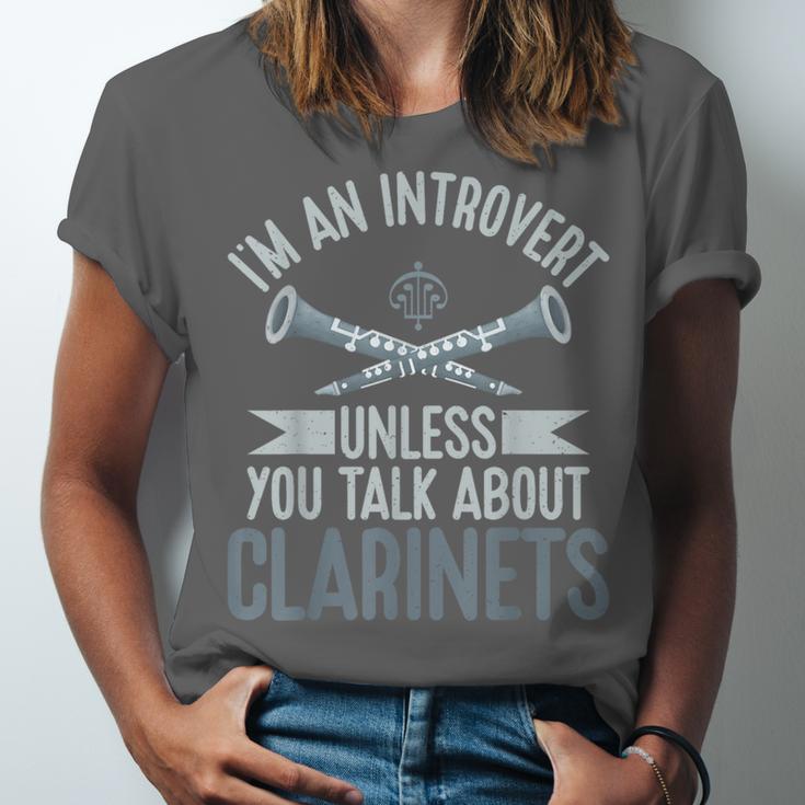 Im An Introvert Unless You Talk About Clarinets Unisex Jersey T-Shirt Im An Introvert Unless You Talk About Clarinets Unisex Jersey T-Shirt