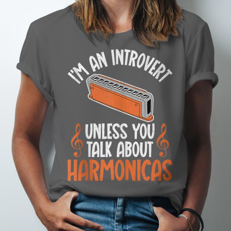 Im An Introvert Unless You Talk About Harmonicas Unisex Jersey T-Shirt Im An Introvert Unless You Talk About Harmonicas Unisex Jersey T-Shirt