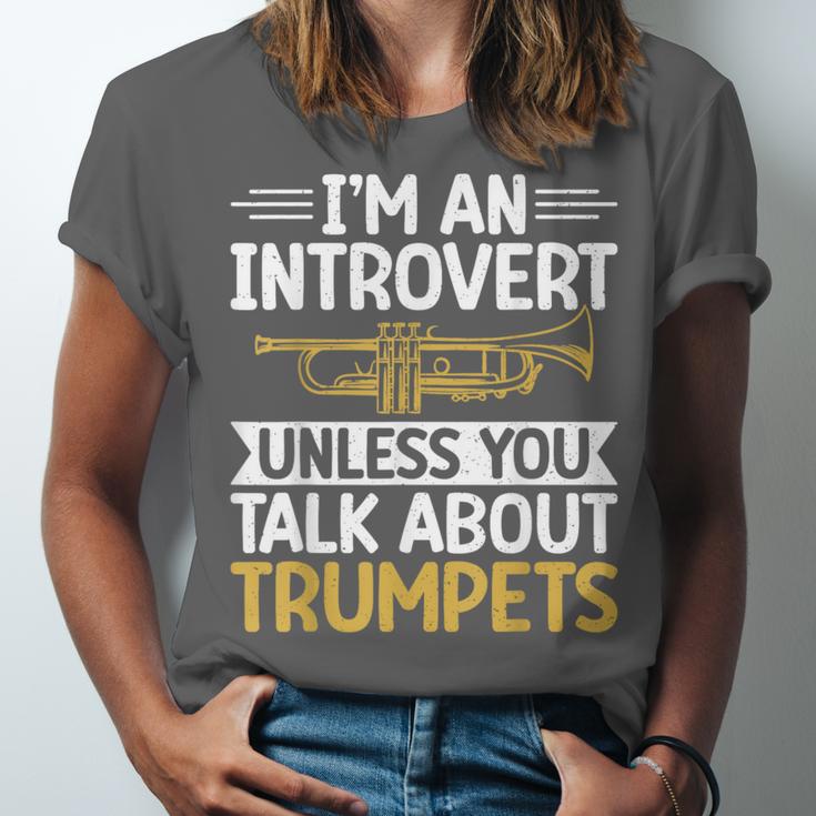 Im An Introvert Unless You Talk About Trumpets Unisex Jersey T-Shirt Im An Introvert Unless You Talk About Trumpets Unisex Jersey T-Shirt