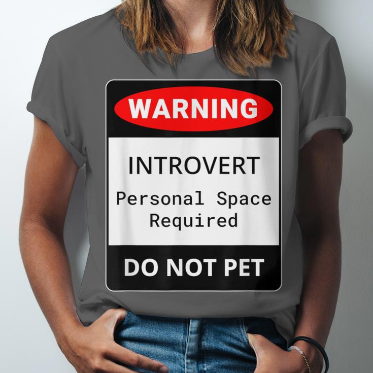 Introvert Warning Danger Do Not Pet Disturb Anti-Social Unisex Jersey T-Shirt Introvert Warning Danger Do Not Pet Disturb Anti-Social Unisex Jersey T-Shirt