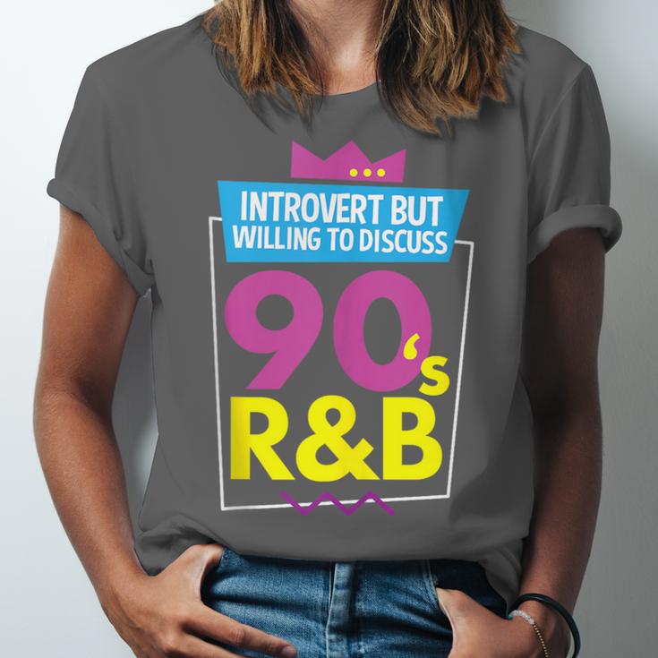 Introvert But Willing To Discuss 90s R&B 1990s Kid Unisex Jersey T-Shirt