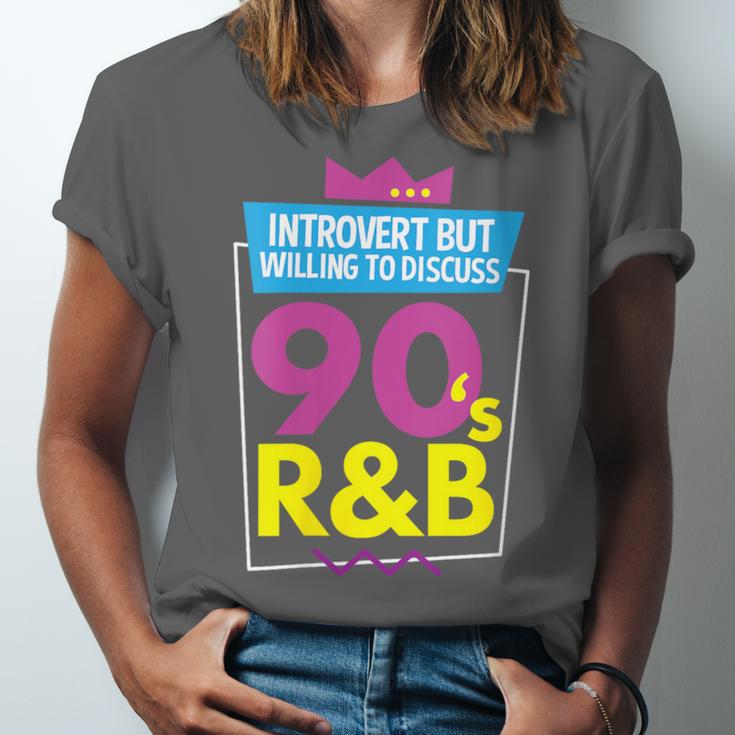 Introvert But Willing To Discuss 90s R&B 1990s Kid Unisex Jersey T-Shirt