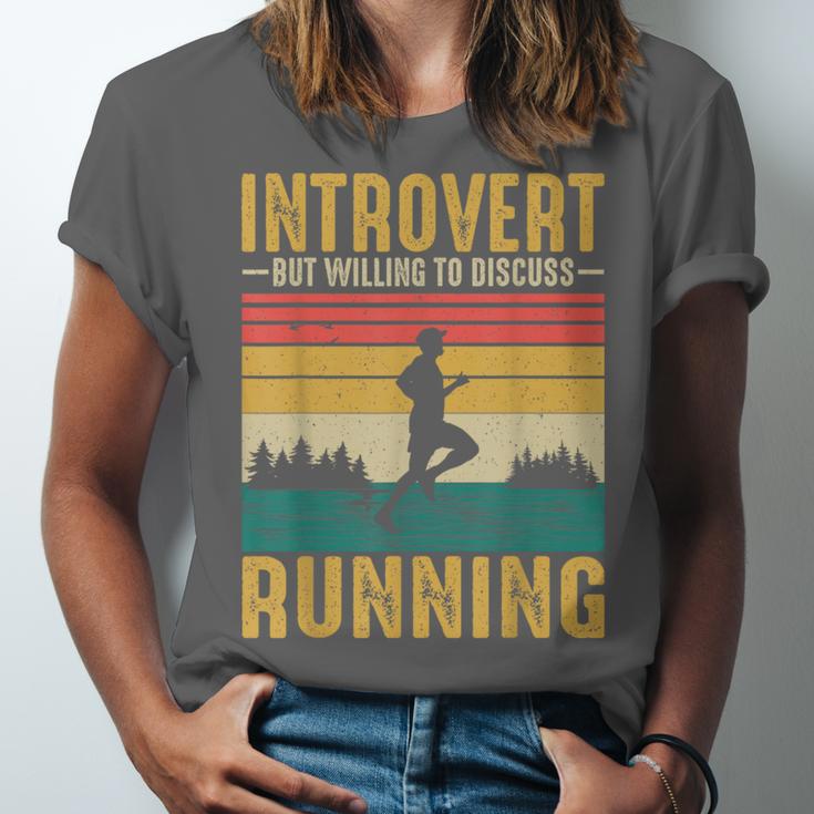 Introvert But Willing To Discuss Running Unisex Jersey T-Shirt