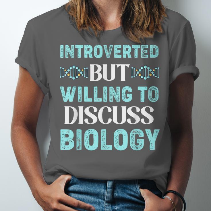 Introverted Biology Science Biologist Introverts Unisex Jersey T-Shirt