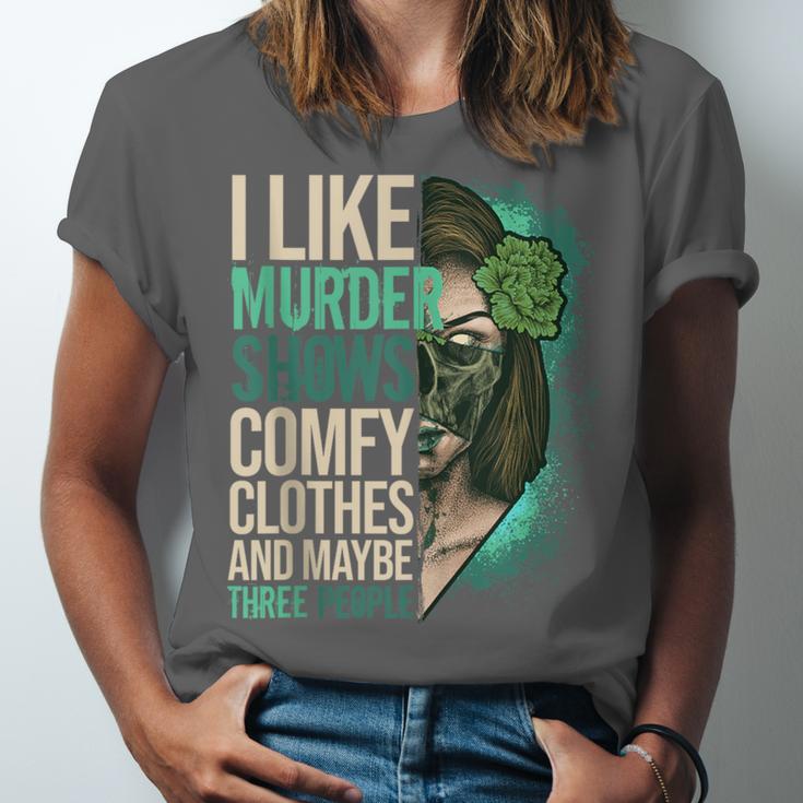Introverted Murder Shows True Crime Lovers Introvert Unisex Jersey T-Shirt