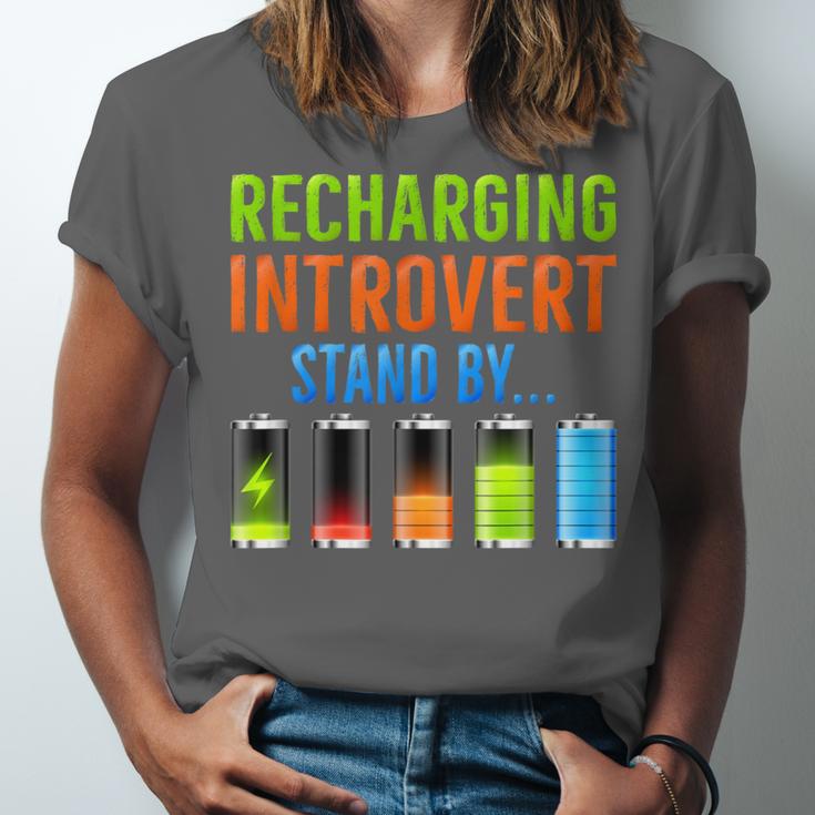 Introverted Recharging Introvert Saying Sarcasm Unisex Jersey T-Shirt Introverted Recharging Introvert Saying Sarcasm Unisex Jersey T-Shirt