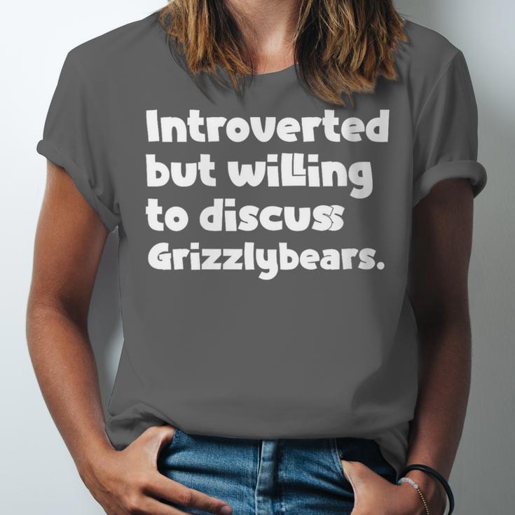 Introverted But Willing To Discuss Grizzlybears Introvert Unisex Jersey T-Shirt Introverted But Willing To Discuss Grizzlybears Introvert Unisex Jersey T-Shirt