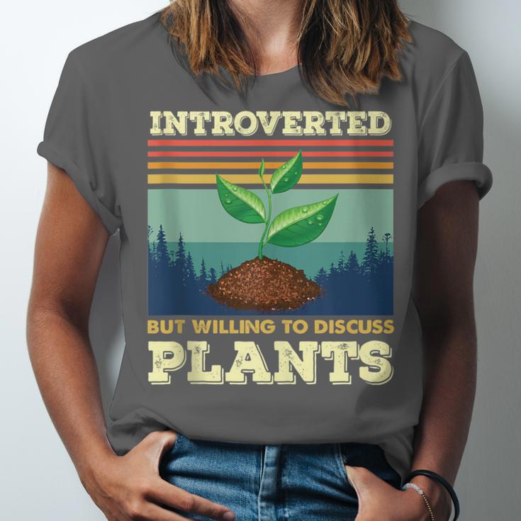 Introverted But Willing To Discuss Plants Unisex Jersey T-Shirt