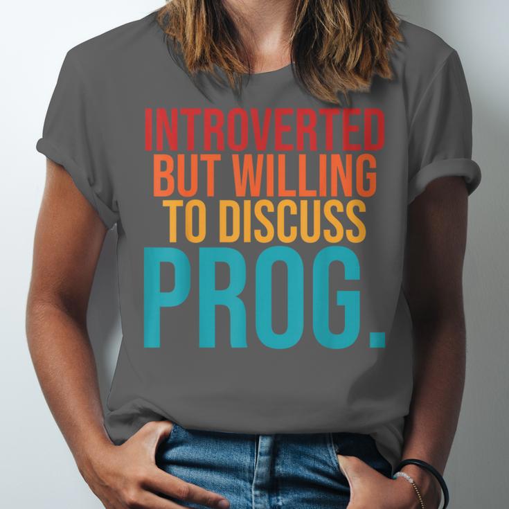Introverted But Willing To Discuss Prog Rock Music Lover Unisex Jersey T-Shirt