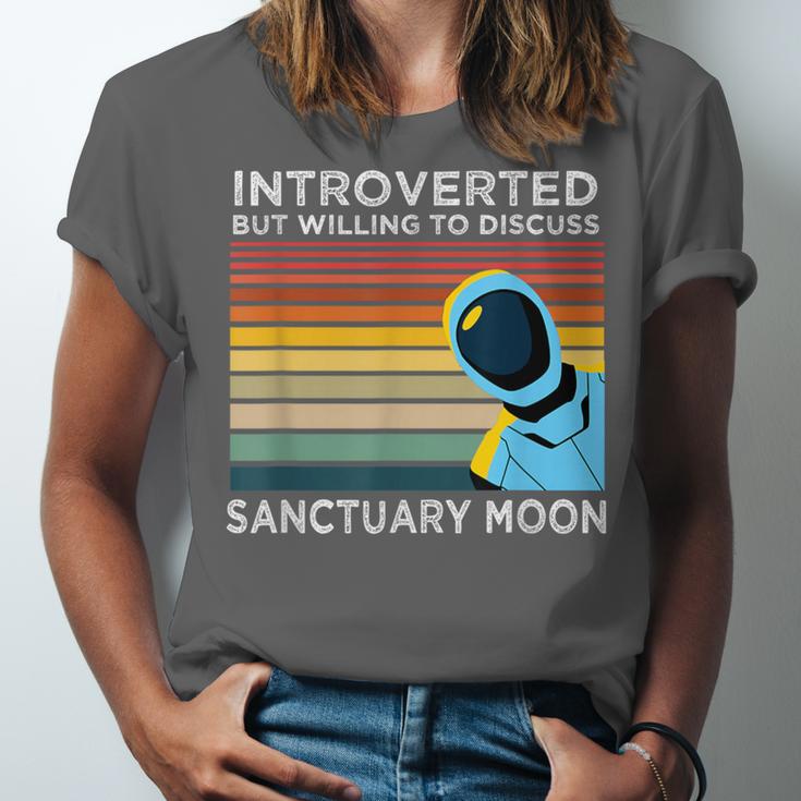 Introverted But Willing To Discuss Sanctuary Moon Unisex Jersey T-Shirt