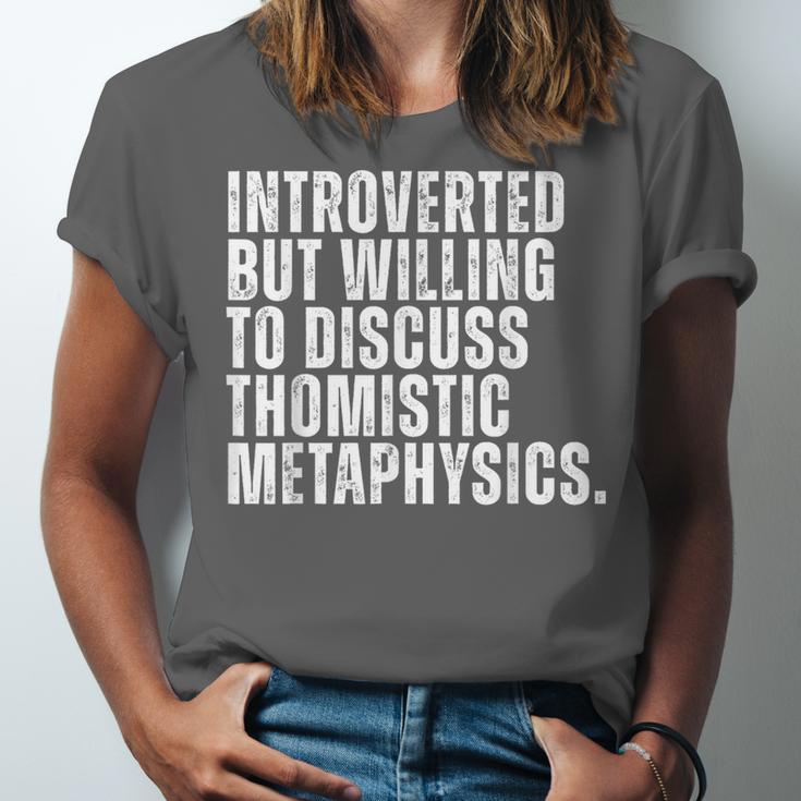 Introverted But Willing To Discuss Thomistic Metaphysics Unisex Jersey T-Shirt Introverted But Willing To Discuss Thomistic Metaphysics Unisex Jersey T-Shirt