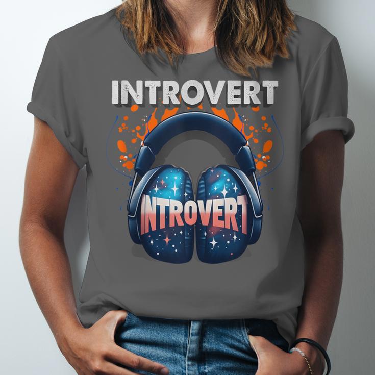 Introvert's Best Friend Noise-Canceling Headphones Unisex Jersey T-Shirt