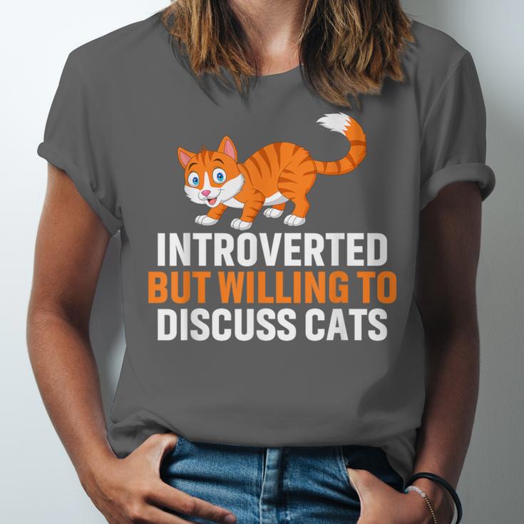 Introverts Cat Lover Introvert Antisocial Cats Anti Social Unisex Jersey T-Shirt