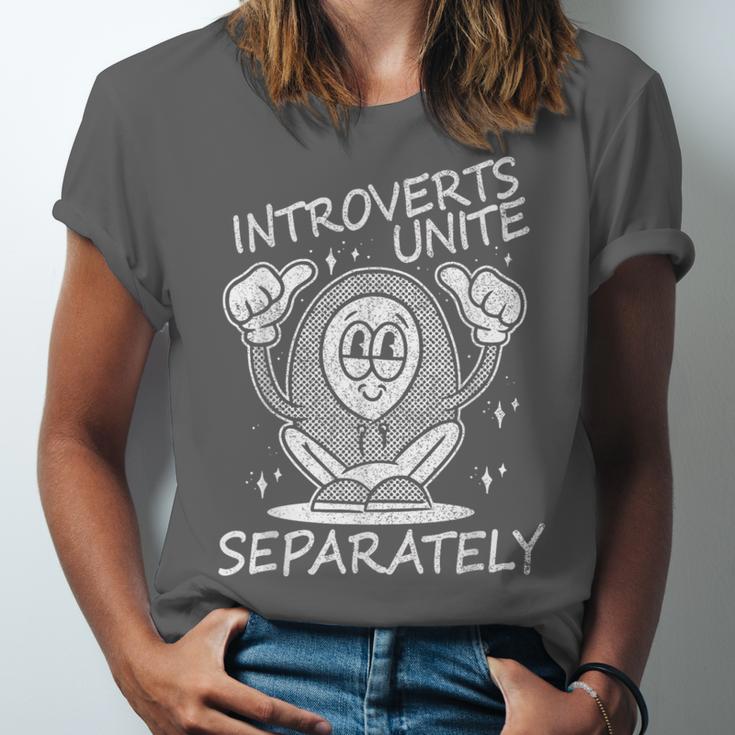 Introverts Unite Anti-Social Shy Person Joke Unisex Jersey T-Shirt