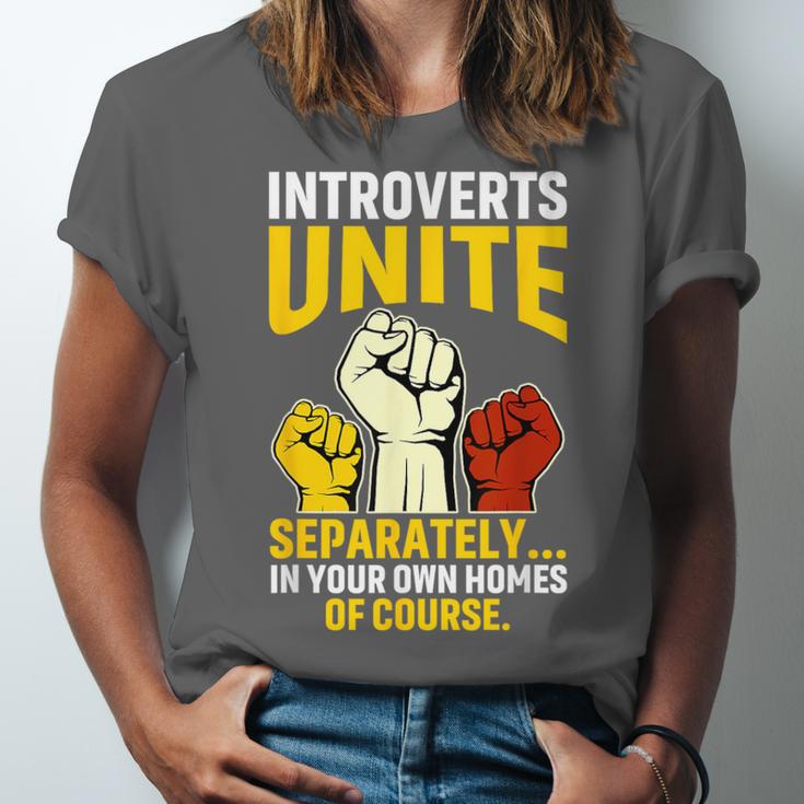 Introverts Unite Introvert Antisocial Anti Social Unisex Jersey T-Shirt Introverts Unite Introvert Antisocial Anti Social Unisex Jersey T-Shirt