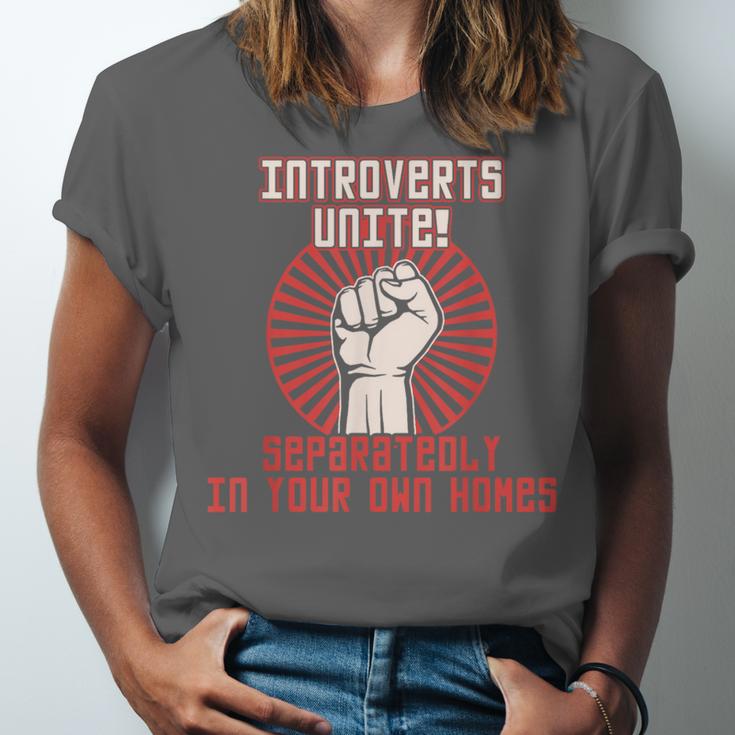 Introverts Unite Introverting Introverts At Home Unisex Jersey T-Shirt Introverts Unite Introverting Introverts At Home Unisex Jersey T-Shirt