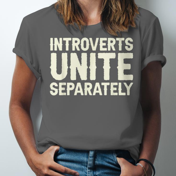 Introverts Unite Separately I Introvert Unisex Jersey T-Shirt Introverts Unite Separately I Introvert Unisex Jersey T-Shirt