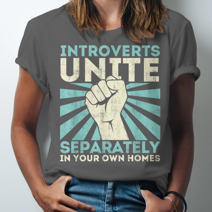 Introverts Unite Separately Introverted Antisocial Unisex Jersey T-Shirt