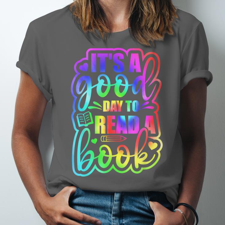 Its A Good Day To Read Book Kids Boys Girls Reading Graphic Unisex Jersey T-Shirt