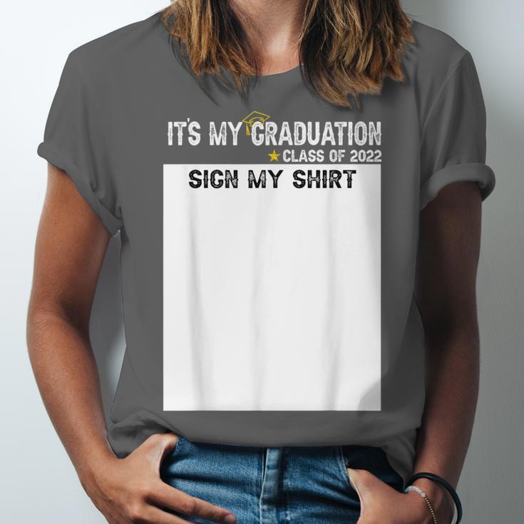 It's My Graduation Sign My Shirt Class Of 2022 For Men Women Unisex Jersey T-Shirt