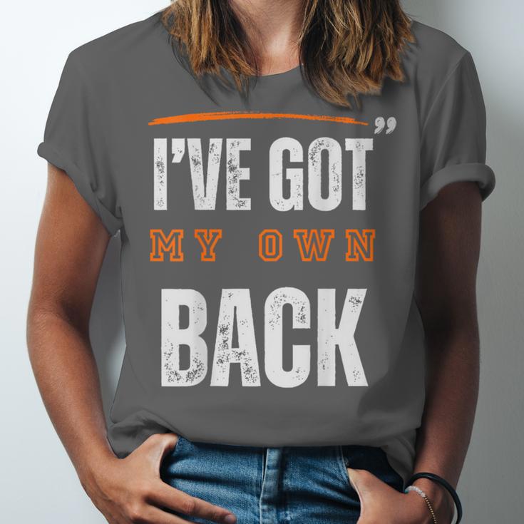 I’VE GOT MY OWN BACK INTROVERT Words On Back Unisex Jersey T-Shirt