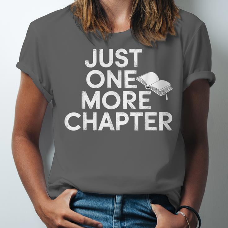 Just One More Chapter Book Lover Quote Unisex Jersey T-Shirt