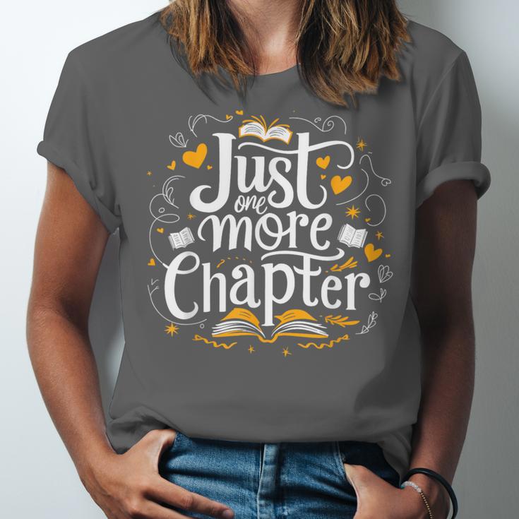 Just One More Chapter Bookish Book Reading Lover Heart Unisex Jersey T-Shirt
