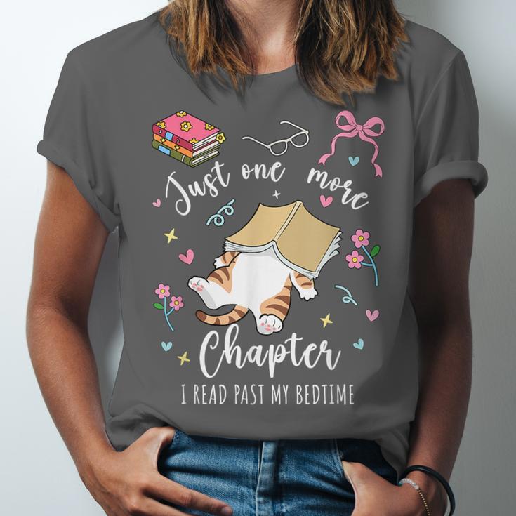 Just One More Chapter I Read Past My Bedtime Cat Book Lover Unisex Jersey T-Shirt Just One More Chapter I Read Past My Bedtime Cat Book Lover Unisex Jersey T-Shirt