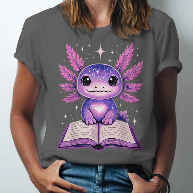 Kawaii Axolotl Cute Axolotls Reading Book Unisex Jersey T-Shirt Kawaii Axolotl Cute Axolotls Reading Book Unisex Jersey T-Shirt