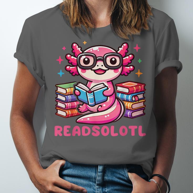 Kawaii Axolotl Readsolotl Book Lover Reading Bookworm Girls Unisex Jersey T-Shirt Kawaii Axolotl Readsolotl Book Lover Reading Bookworm Girls Unisex Jersey T-Shirt