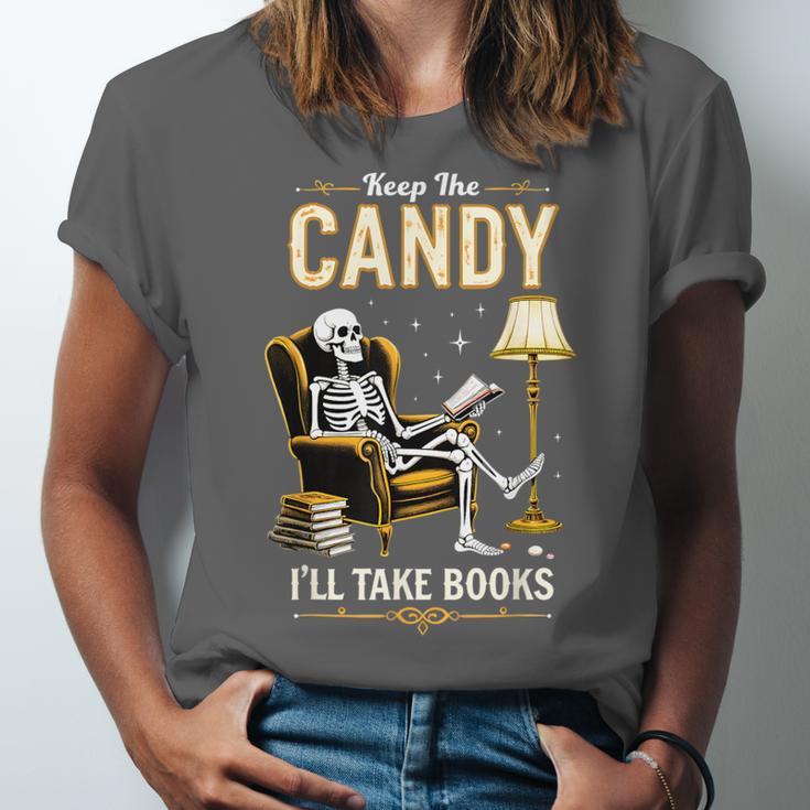 Keep The Candy I'Ll Take Books Halloween Unisex Jersey T-Shirt Keep The Candy I'Ll Take Books Halloween Unisex Jersey T-Shirt