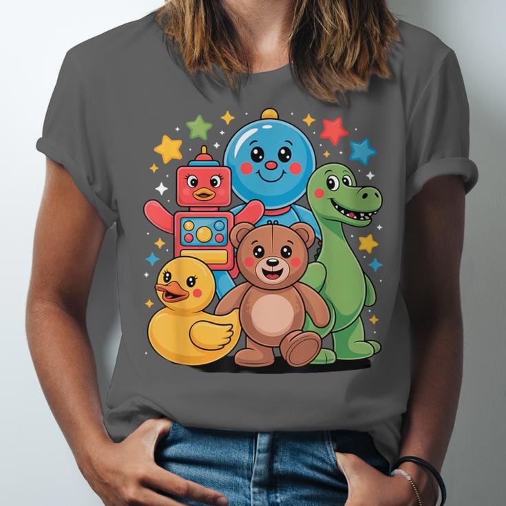 Kidcore Aesthetic Retro Vibes Colorful Cartoon Nostalgia Unisex Jersey T-Shirt