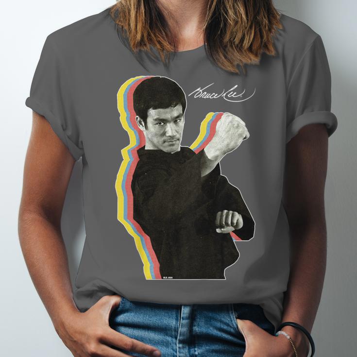 Kids Bruce Lee Photo From Fighting Method Book Kids Unisex Jersey T-Shirt Kids Bruce Lee Photo From Fighting Method Book Kids Unisex Jersey T-Shirt