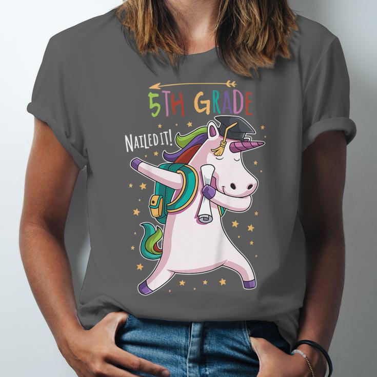 Kids Dabbing Unicorn Graduation 5th Grade Class Of 2019 Unisex Jersey T-Shirt