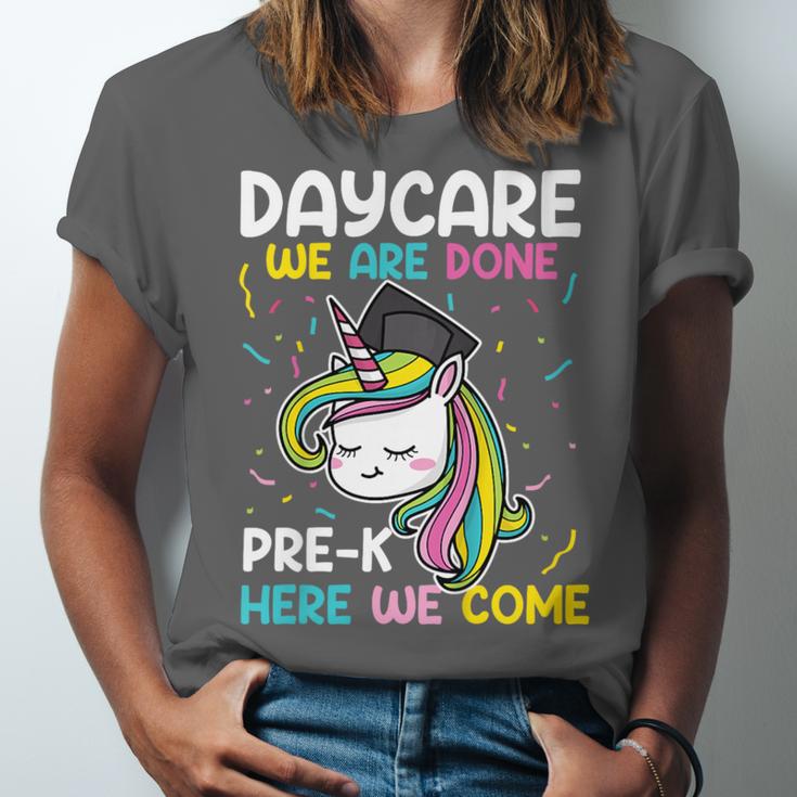 Kids Daycare Graduation Unicorn Last Day Of School Kids Unisex Jersey T-Shirt