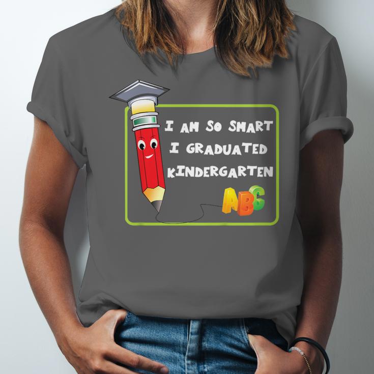 Kids Kindergarten Graduation Humor I'm So Smart I Graduated Unisex Jersey T-Shirt