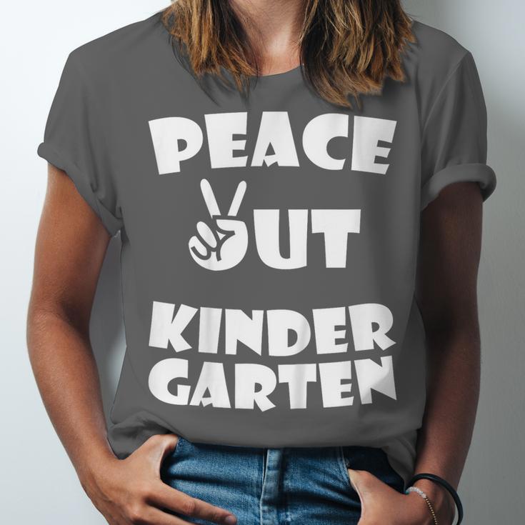 Kids Peace Out Kindergarten For Graduation Unisex Jersey T-Shirt