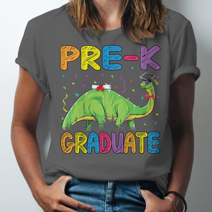 Kids Pre-K Graduate Brontosaurus Dino Pre Kindergarten Graduation Unisex Jersey T-Shirt