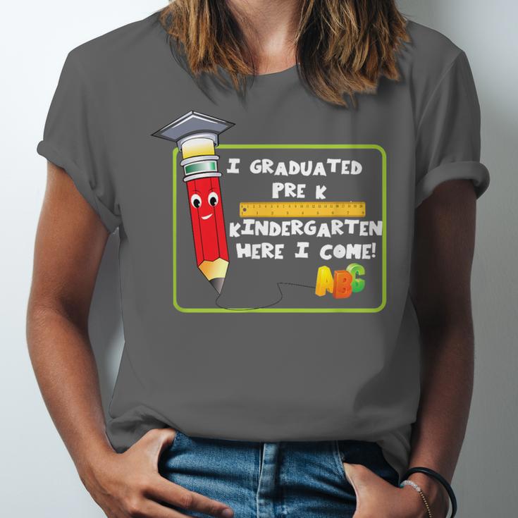 Kids Pre-K Graduation Kindergarten Here I Come Unisex Jersey T-Shirt