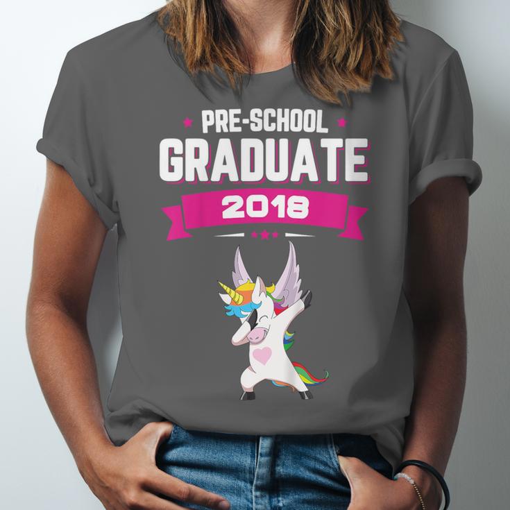 Kids Preschool Graduate 2018 Unicorn Dab Graduation Pre-K TShirt Unisex Jersey T-Shirt