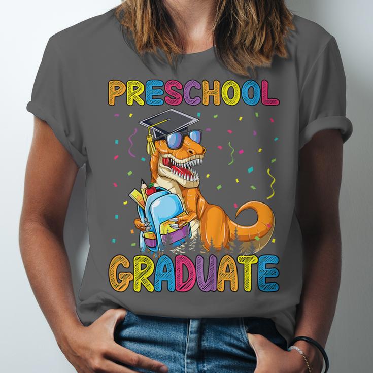 Kids Preschool Graduate Dinosaur Trex Preschool Graduation Unisex Jersey T-Shirt