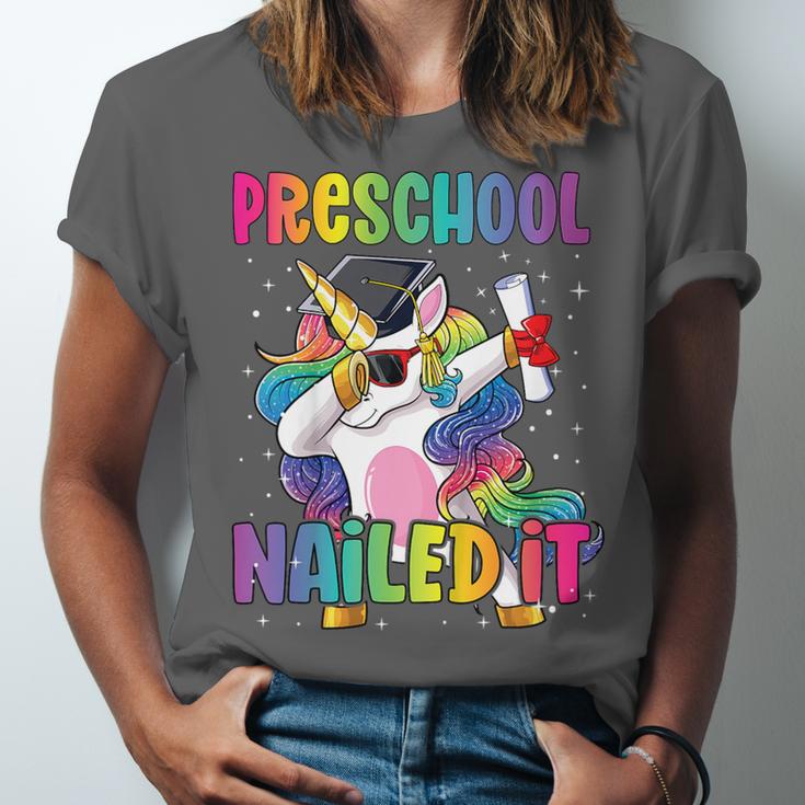 Kids Preschool Graduate Unicorn Nailed It Preschool Graduation Unisex Jersey T-Shirt